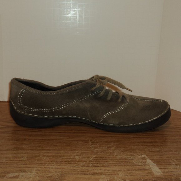Josef Seibel Women's Size 42 (US 11) Shoes Loafers Suede Taupe Lace Up - Picture 5 of 12